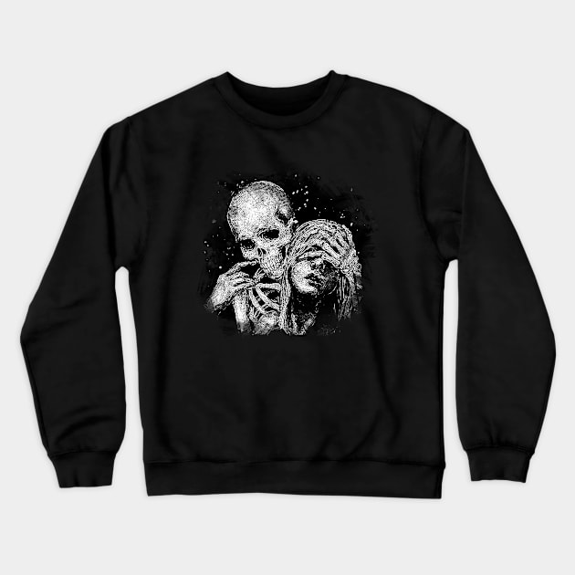 Skelton Falling In Love Crewneck Sweatshirt by XRODOX XLOROX